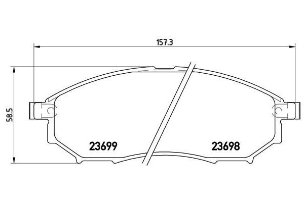 Fren Disk Balata Ön Nissan Murano (Z51)(06.2008->)  BREMBO P 56 058