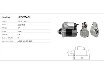 Marş Dinamosu  LUCAS ELEKTRIK LES0240  41518501 0041518501 4151850180 004151850180 51512101 0051512101 515121010080 00515121010080 5151210180 005151210180 51212101 A0041518501 A0051512101 A00515121010080 A1661510001