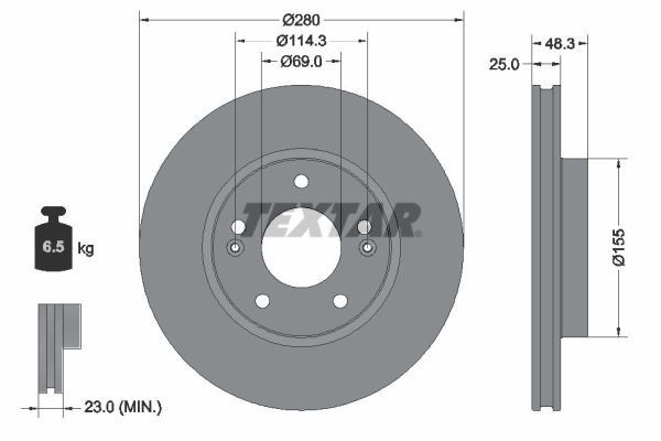 Fren Disk Ayna Ön Sağ ve Sol Kia Niro / Niro EV (SG2)(2022->)  RECOVER 51562
