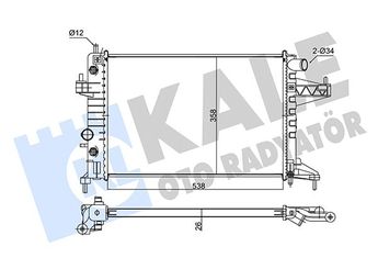 Su Radyatörü  KALE 347490  17117553111 17117559273 1300239 9196691 9201958