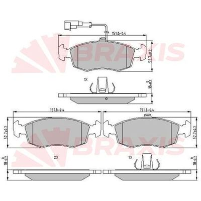 Fren Disk Balata Ön BRAXIS AA0625