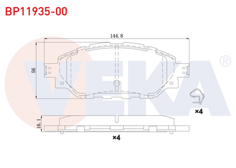 Fren Disk Balata Ön VEKA BP11935-00  