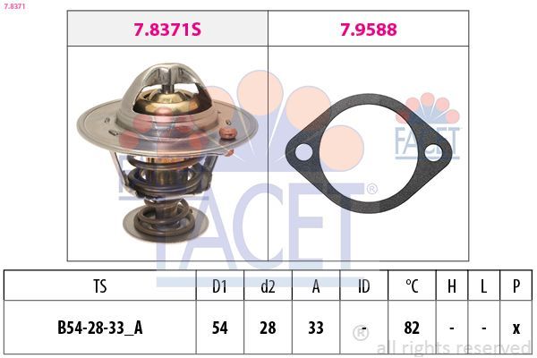 Termostat 82 °C  Hyundai Elantra (XD)(2000->)  MOBIS 2550023010