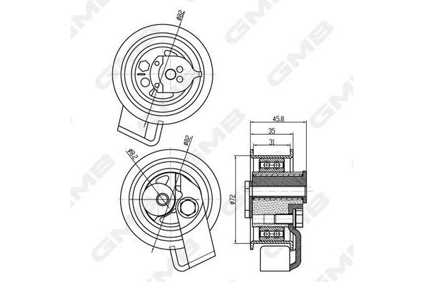 Triger Gergi Rulmanı  Audi A4 Avant (8E)(06.2001->)  GMB GTC1780
