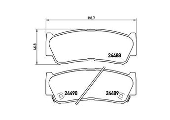 Fren Disk Balata Arka MAGNETI MARELLI 363700430037  48413380B0 DM5L35021 MR71803502160 583022BA00 583022BA20 583022BA40 583022BA41 583024AA00 50370V2100 50470V2100