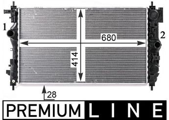 Su Radyatörü  MAHLE CR 2115 000P  21400BB50A 13267662 1300298 13336887 39074664 13 00 298