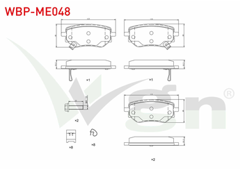 Fren Disk Balata Arka WGN WBP-ME048  