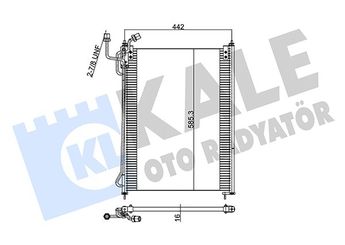 Klima Radyatörü  KALE 352855  5001254 A0005001254 0005001254