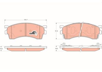 Fren Disk Balata Ön TRW GDB3209  BJYL3328Z BLYM3323Z BLYM3328Z CB803 CB8033210 CB80-33-210 CB8033220 CB80-33-220 CB8033230 CB80-33-230 CBY03323Z CBY03323ZL2 CBY03328Z CBY13323ZA CBY1-33-23Z A CBY13323ZC CBY13323ZD CBY13323ZE CBY13323ZF CBY13323ZG CBY13328ZA CBY13328ZE CBY13328ZF CBY443328Z CBY4-43-328Z CBY93323Z GAYR3328Z GAYR3328ZA GBYH3323ZB