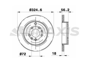 Fren Disk Ayna Arka Sağ ve Sol BRAXIS AE0643  TD1126251