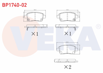 Fren Disk Balata Ön VEKA BP1740-02  