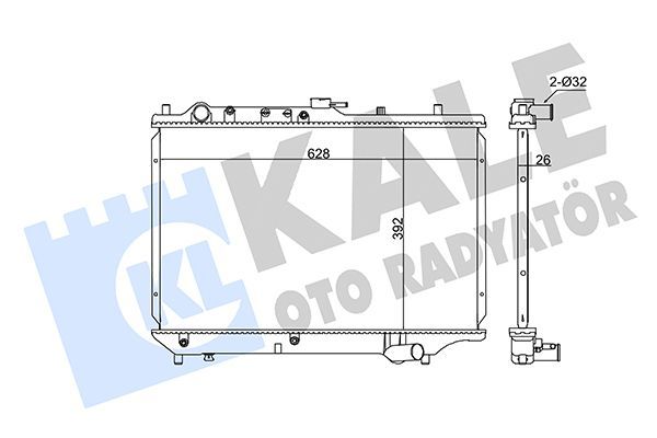Su Radyatörü  Mercedes S -Serisi 4 Kapı (BM 220)(07.1998->)  KALE 342010
