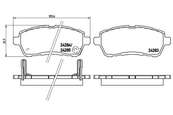 Fren Disk Balata Ön Mazda 2 Sedan (DE)(06.2007->)  MAGNETI MARELLI 363700416013