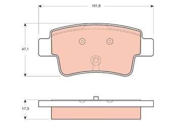 Fren Disk Balata Arka TRW GDB1714  1605356 93189823 1605230 16 05 230 16 05 356 93169177