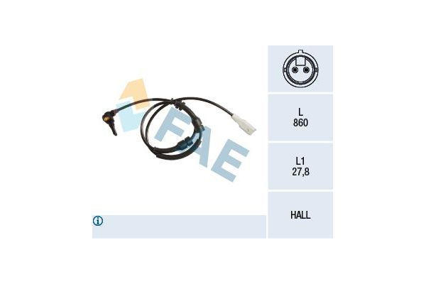 Abs Sensörü Ön Sol FAE 78256