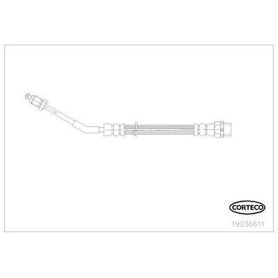 Fren Hortumu Arka Sağ veya Sol BMW Z4 M Serisi Coupe (E86)(2006->)  CORTECO 19036611