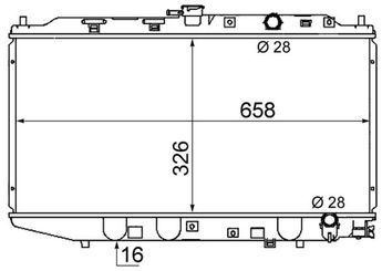 Su Radyatörü  MAHLE CR 158 000S  17117570096 19010PE1665 19 010 PE1 665 19010PM3003 19 010 PM3 003 19010PM3305 19 010 PM3 305 19010PM4003 19 010 PM4 003 19010PM4004 19 010 PM4 004 19010PM5R01 19 010 PM5 R01 19010PM8A02
