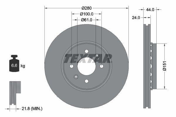 Fren Disk Ayna Ön Sağ ve Sol Renault Laguna (B56)(04.1998->)  EUROREPAR 1618880480
