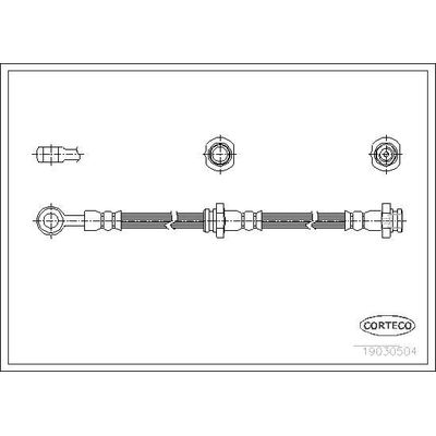 Fren Hortumu Ön Sağ veya Sol Nissan Sunny (B11)(03.1982->)  CORTECO 19030504