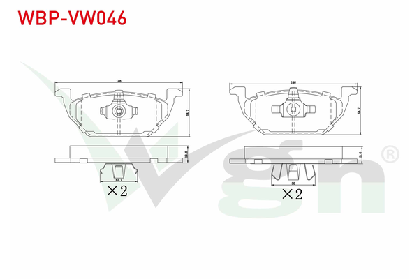 Fren Disk Balata Ön Volkswagen Golf IV (1J1)(10.1997->2004)  WGN WBP-VW046