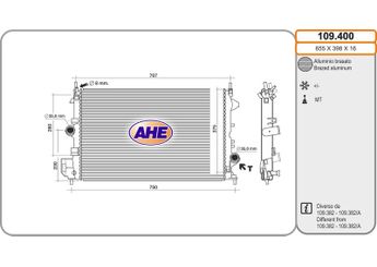 Su Radyatörü  VEKA 16-3284B  1300283 51773281 1300284 13217130 24418340 95524869 95524870