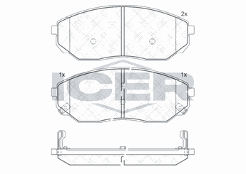 Fren Disk Balata Ön AYD 60187BA  581013EE01 581013ED00 58101-3ED00 581013EE00 58101-3EE00 58101-3EE01