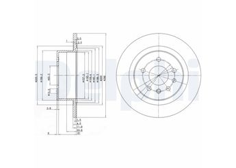 Fren Disk Ayna Arka Sağ ve Sol DELPHI BG2986  90444513 93182292 569121 569208
