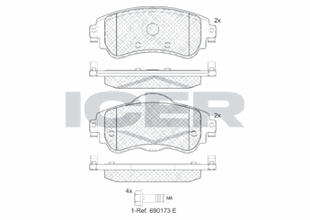 Fren Disk Balata Ön KRAFTVOLL 07010653  4254A9 1611840080 16 118 400 80 1617273280 16 172 732 80 4254.A9 8660003507 86 60 003 507 8660004554 86 60 004 554