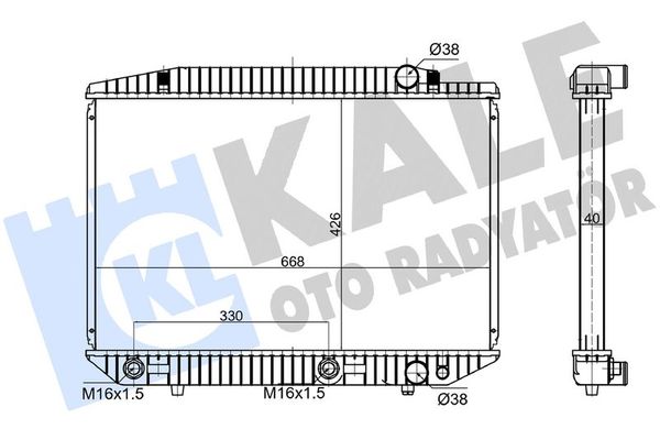 Su Radyatörü  Mercedes S -Serisi Sedan/Coupe (BM 126)(09.1979->)  KALE 363820