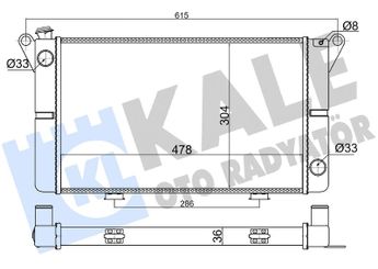 Su Radyatörü  KALE 363660  17111360062 PCC000640 PCC001070 7700571627