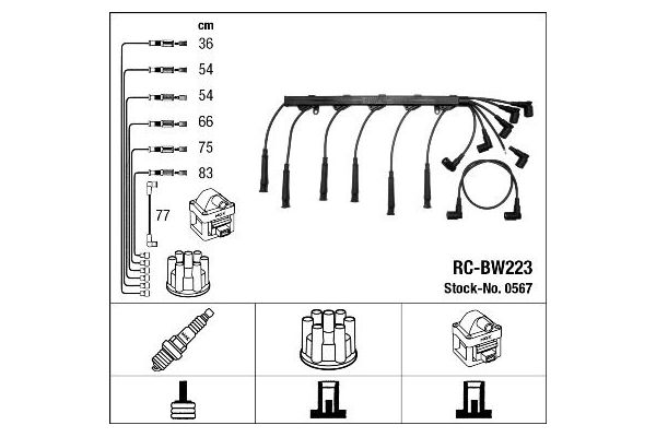 Buji Kablosu  BMW 5 Serisi Sedan (E34)(1988->)  NGK 0567