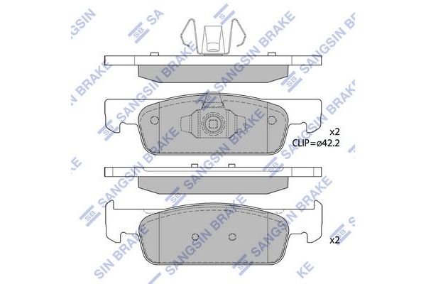 Fren Disk Balata Ön Dacia Sandero II (10.2012->)  SANGSIN SP1787