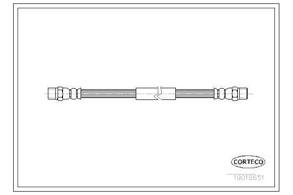 Fren Hortumu Ön Sağ veya Sol Volkswagen Typ 2 T3 Transporter Kamyonet Çift Kabin (01.1979->2012)  CORTECO 19018651