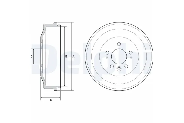 Kampana Arka Sağ veya Sol Volkswagen Amarok (2HA/2HB/S1B)(03.2010->2016)  DELPHI BF558
