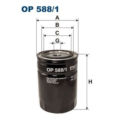 Yağ Filtresi  Nissan Laurel (JC32)(01.1986->)  FILTRON OP 588/1