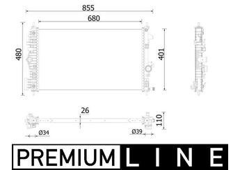 Su Radyatörü  VEKA 16-4433  95530545 39086761 13437347 1300374