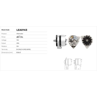 Alternatör  LUCAS ELEKTRIK LEA0143