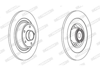 Fren Disk Ayna Arka Sağ ve Sol FERODO DDF1655-1  8200018407 7701206924 8200649353 8200663193