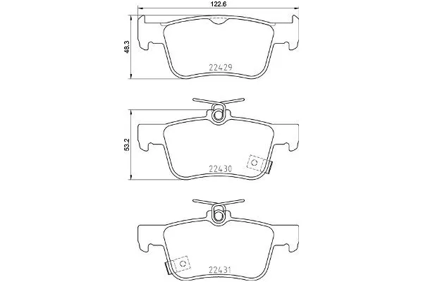 Fren Disk Balata Arka Honda Civic Sedan (FC)(10.2016->11.2021)  BREMBO P 28 089