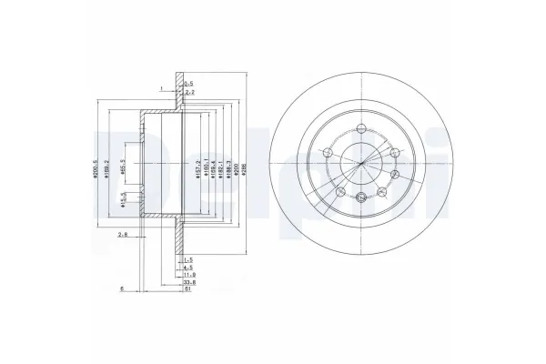 Fren Disk Ayna Arka Sağ ve Sol Opel Omega B (2000->)  DELPHI BG2986