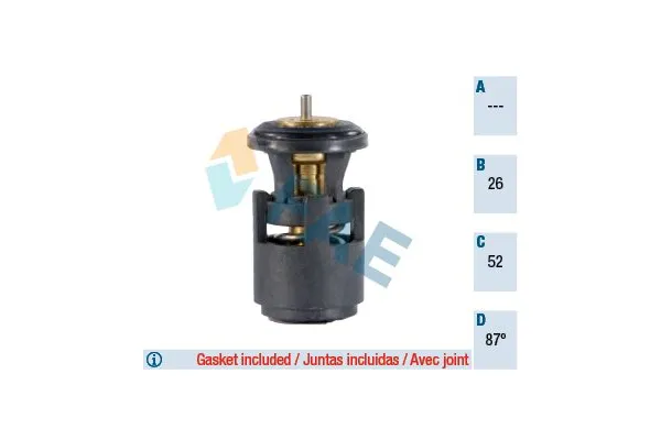 Termostat  Volkswagen Polo III 2/4 Kapı (6N2)(10.1999->2001)  ÜNÜVAR 9105-2