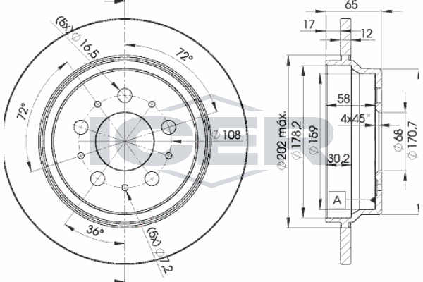 Fren Disk Ayna Arka Sağ ve Sol FROW 396.1101.015