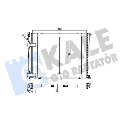 Su Radyatörü  Renault Safrane (B54)(09.1996->)  KALE 0548482PA