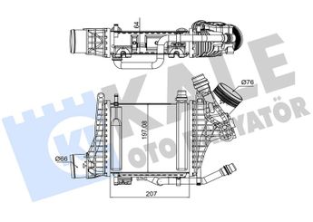 Turbo Radyatörü  KALE 375970  A2640905300 2640900900 2640905200 2640905300 A2640900900 A2640905200