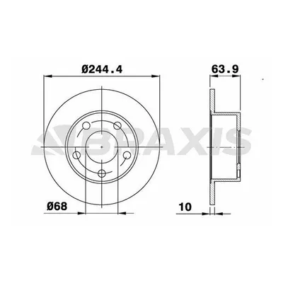 Fren Disk Ayna Arka Sağ ve Sol Skoda Superb (3U4)(04.2002->)  BRAXIS AE0076