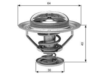 Termostat 82 °C  GATES TH31182G1  9091603100 9091603094 90916-03094 90916-03100 9091603138 90916-03138 9091603117 90916-03117 8AH115171A 8AH1-15-171A 8AH115171B 8AH1-15-171B 8AH115171