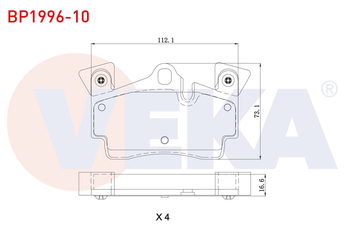 Fren Disk Balata Arka VEKA BP1996-10  