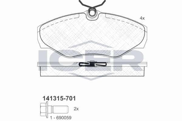 Fren Disk Balata Ön Renault Espace /Grand Espace (JE0)(07.2000->)  MAGNETI MARELLI 323700008000