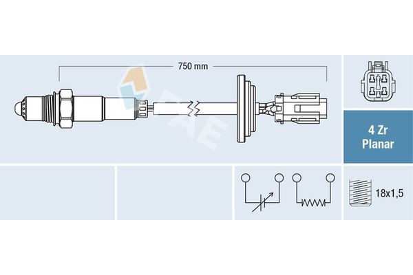 Oksijen (Lambda) Sensörü  Hyundai i40 Cw (VF)(06.2011->)  FAE 77666