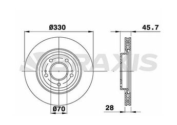 Fren Disk Ayna Ön Sağ ve Sol BRAXIS AE0590  DF6259 MN116979
